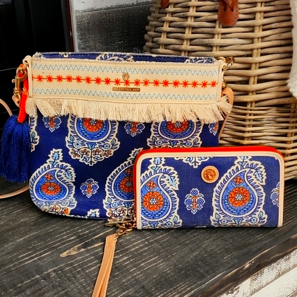 Spartina Crossbody with matching wallet.